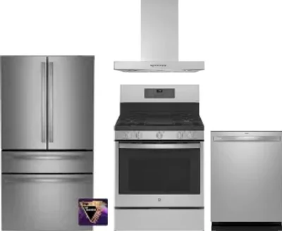 4 Piece Package Includes Refrigerator, Range, Hood And Dishwasher
